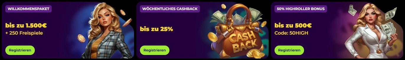 Regelmäßige Boni und Aktionen bei Spinmama