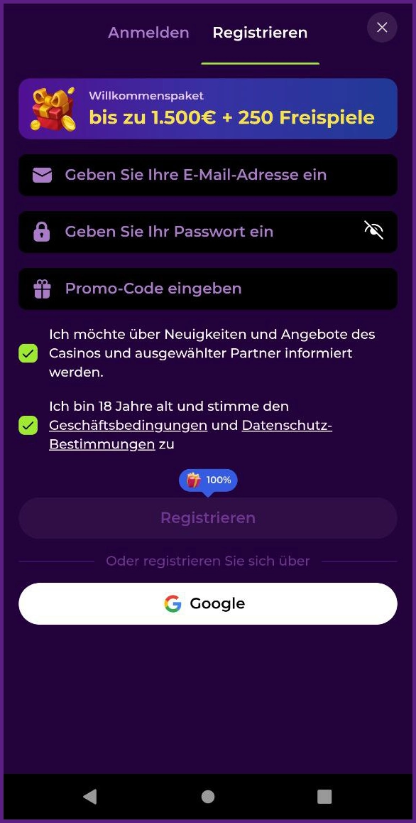 Spinmama Registrierungsprozess – schnell & einfach starten